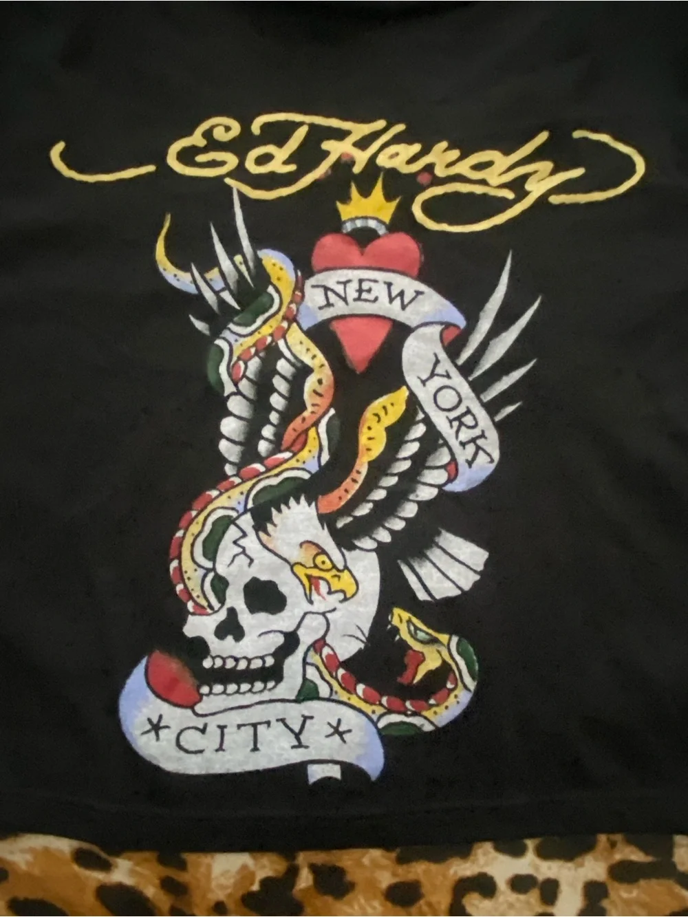 Y2K Grunge Ed Hardy Crop Top - Picture 2 of 4